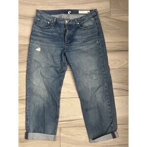 Rag & Bone Jeans Adult 32 Crop Distressed Slim Straight Women's BZ